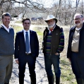 April 20, 2016 - Dave LeSueur, with Drew Redden of Canadian National Railway, accompanied by John Ta